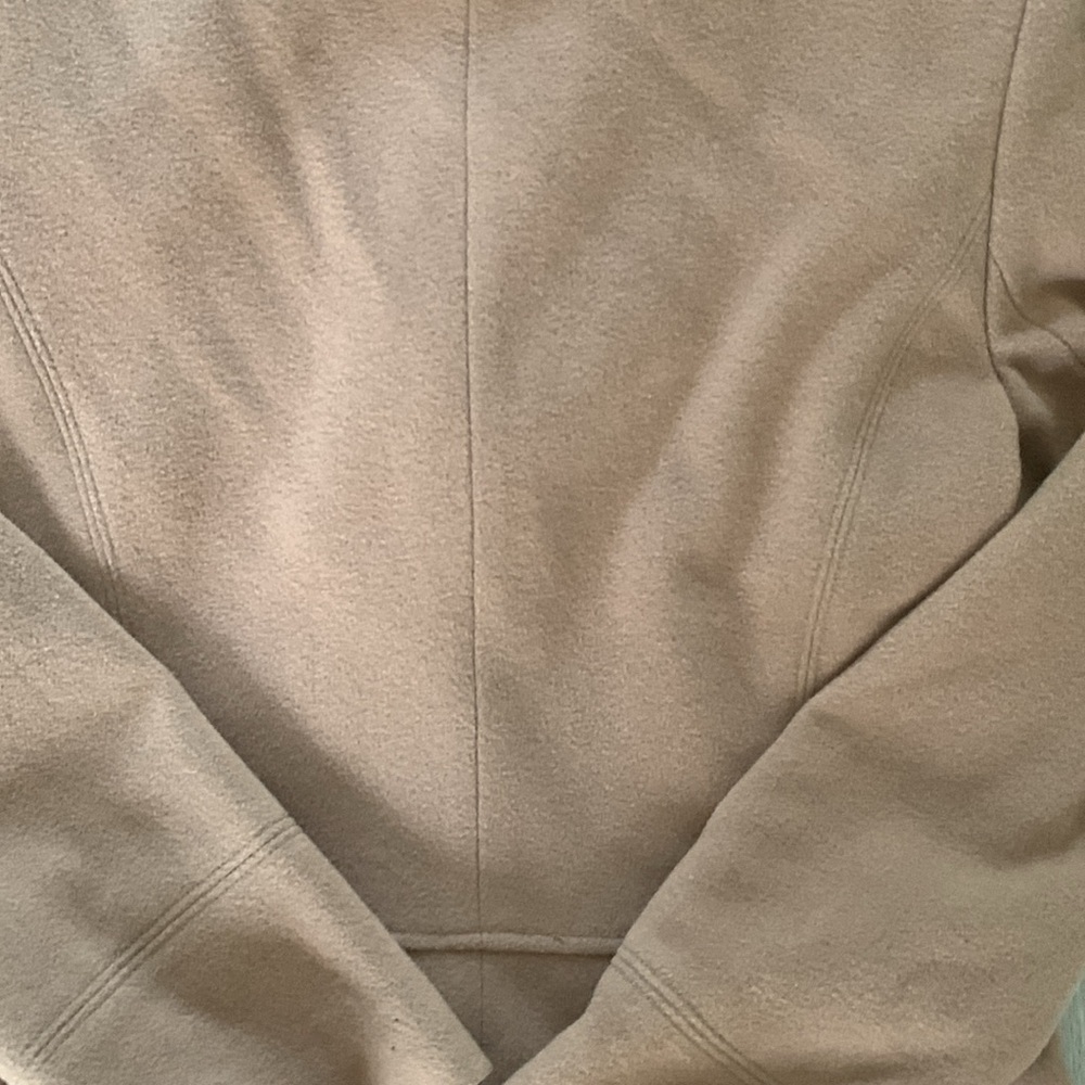 Harvé Bernard Brown Cream Petite‎ Wool cashmere Jacket size 8P - Picture 9 of 9